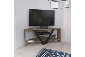 Rinorea Golvstående Tv Bänk 90 cm med Förvaring i Mörkt Trä - Brun - Möbler - Tv möbel & mediamöbel - TV bänk & mediabänk