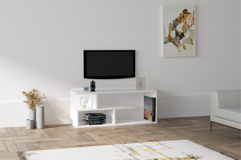 Rinorea Tv-bänk 100x40 cm - Vit - TV bänk & mediabänk