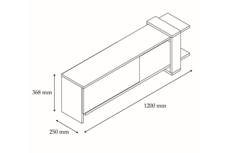 Rinorea Tv-bänk 120x36,8 cm - Antracit - Möbler - Tv möbel & mediamöbel - TV bänk & mediabänk