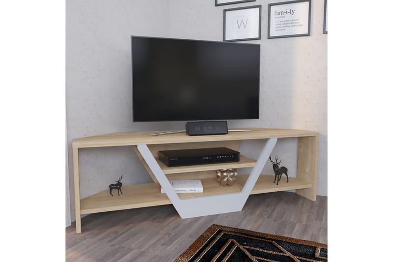 Rinorea Tv-bänk 120x36,8 cm - Vit - Möbler - Tv möbel & mediamöbel - TV bänk & mediabänk