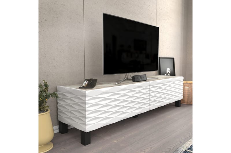 Rinorea Tv-bänk 149,2x38 cm - Vit - Möbler - Tv möbel & mediamöbel - TV bänk & mediabänk