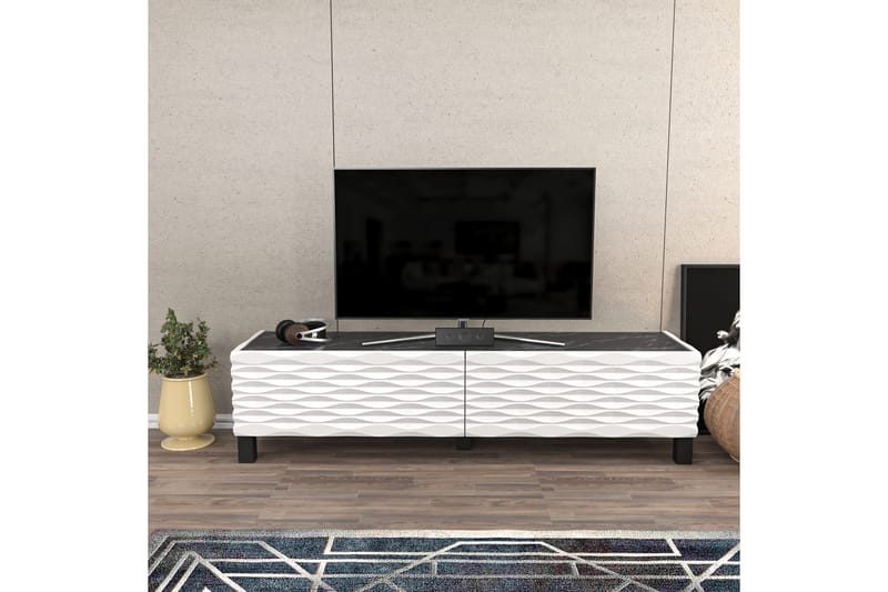 Rinorea Tv-bänk 149,2x38 cm - Vit - TV bänk & mediabänk