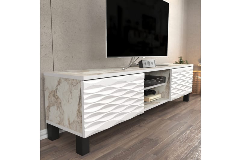 Rinorea Tv-bänk 150x40,3 cm - Vit - Möbler - Tv möbel & mediamöbel - TV bänk & mediabänk