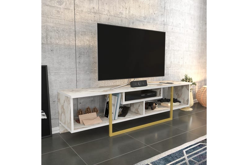 Rinorea Tv-bänk 150x40 cm - Guld - Möbler - Tv möbel & mediamöbel - TV bänk & mediabänk