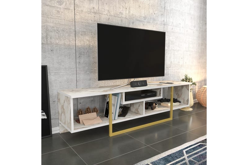Rinorea Tv-bänk 150x40 cm - Guld - TV bänk & mediabänk