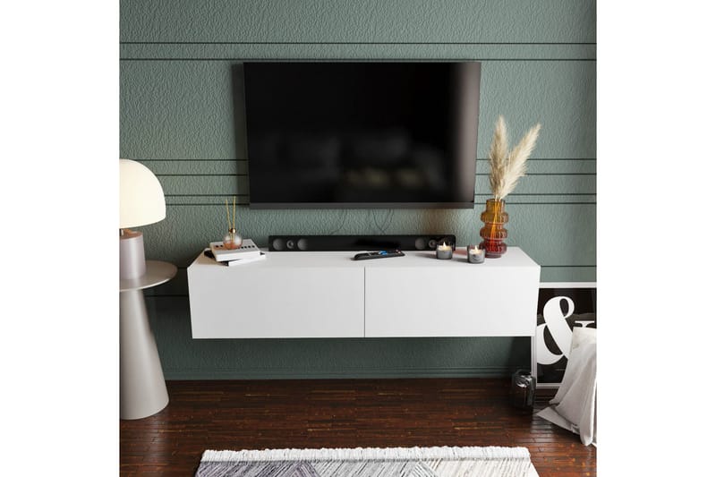 Rinorea Tv-bänk 159,7x34,1 cm - Vit - Möbler - Tv möbel & mediamöbel - TV bänk & mediabänk