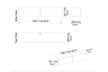 Rinorea Tv-bänk 159,7x34,1 cm - Vit - Möbler - Tv möbel & mediamöbel - TV bänk & mediabänk
