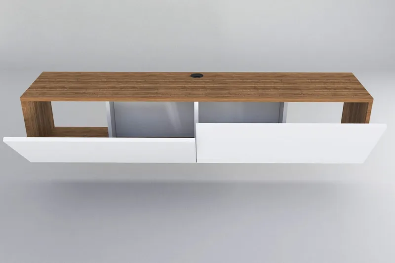 Rinorea Tv-bänk 159,7x34,1 cm - Vit - Möbler - Tv möbel & mediamöbel - TV bänk & mediabänk