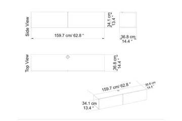 Rinorea Tv-bänk 159,7x34,1 cm - Vit - Möbler - Tv möbel & mediamöbel - TV bänk & mediabänk