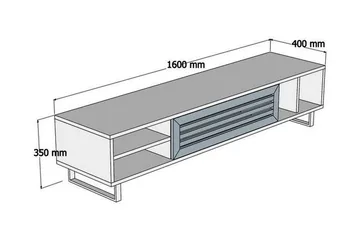 Rinorea Tv-bänk 160x35 cm - Brun - Möbler - Tv möbel & mediamöbel - TV bänk & mediabänk