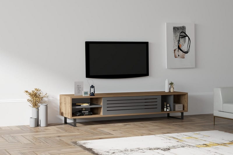 Rinorea Tv-bänk 160x35 cm - Brun - Möbler - Tv möbel & mediamöbel - TV bänk & mediabänk