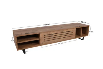 Rinorea Tv-bänk 160x35 cm - Brun - Möbler - Tv möbel & mediamöbel - TV bänk & mediabänk