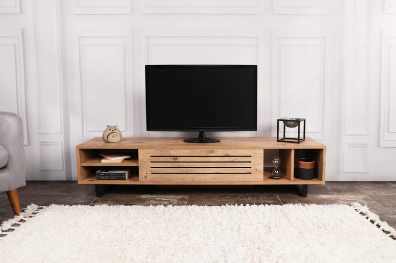 Rinorea Tv-bänk 160x35 cm - Grön - TV bänk & mediabänk