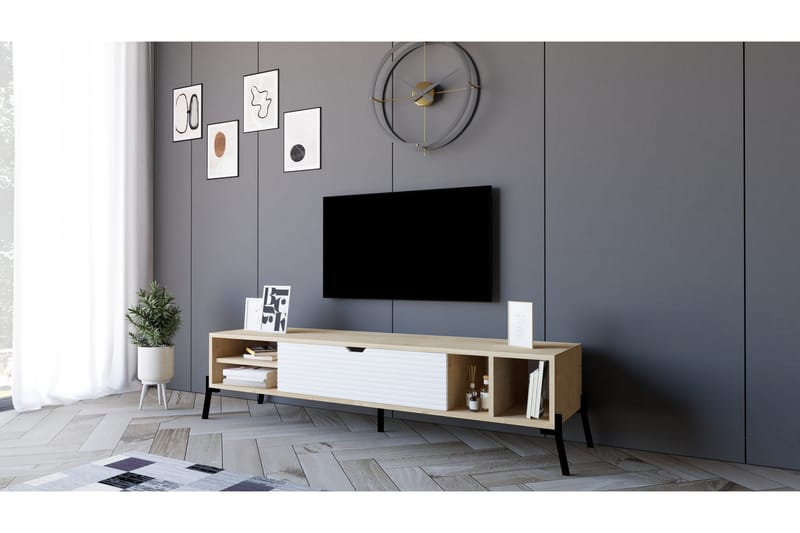 Rinorea Tv-bänk 160x36 cm - Blå - TV bänk & mediabänk