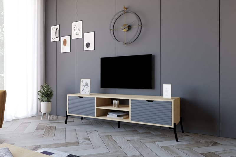 Rinorea Tv-bänk 160x41 cm - Blå - Möbler - Tv möbel & mediamöbel - TV bänk & mediabänk