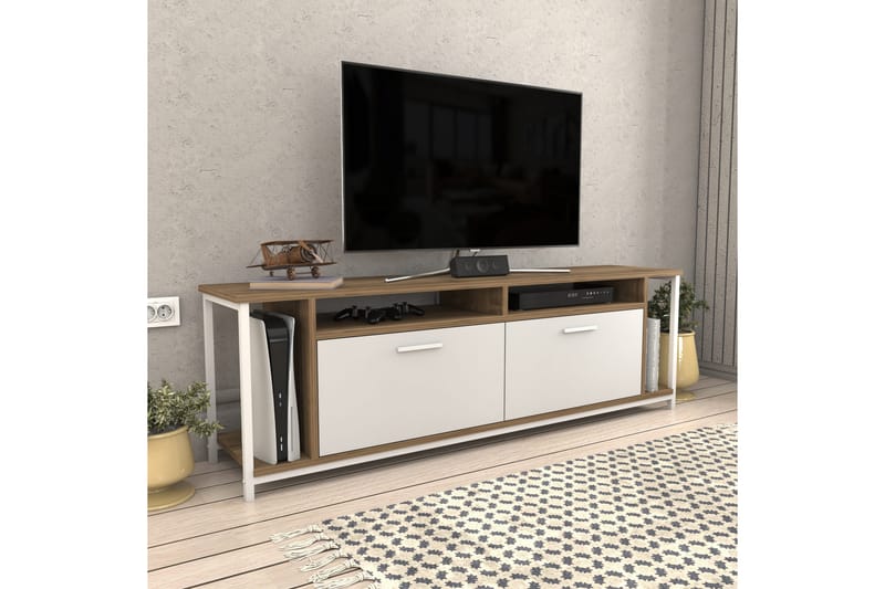 Rinorea Tv-bänk 160x50,8 cm - Vit - Möbler - Tv möbel & mediamöbel - TV bänk & mediabänk