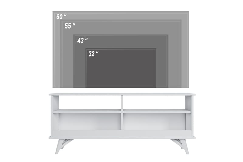 Risind Tv-bänk 140 cm - Vit - TV bänk & mediabänk