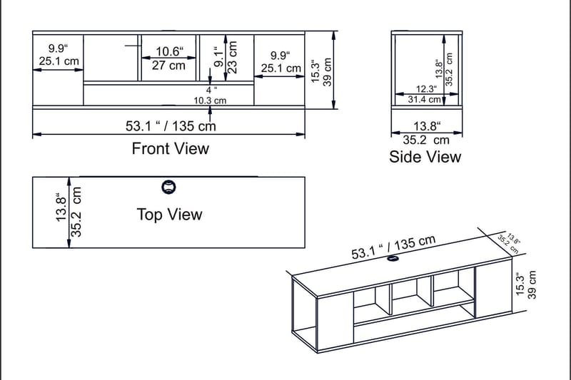 Risnabben TV-bänk 135 cm - Brun - Möbler - Tv möbel & mediamöbel - TV bänk & mediabänk
