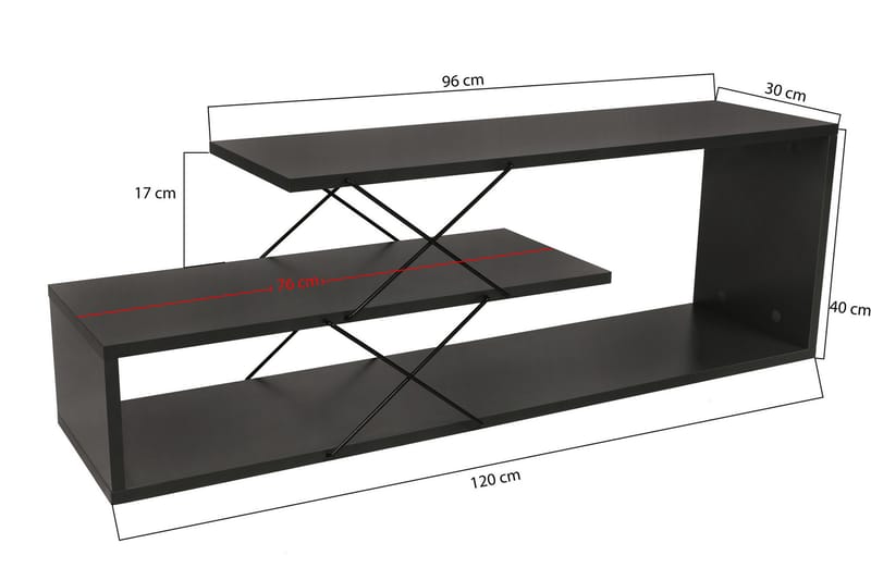 Riyana Tv-bänk 120 cm - Antracit - Möbler - Tv möbel & mediamöbel - TV bänk & mediabänk