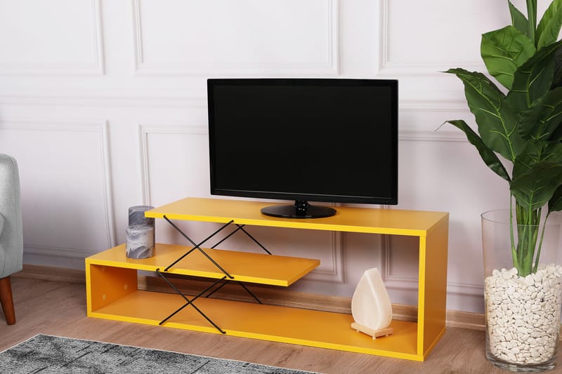 Riyana Tv-bänk 120 cm - Gul - Möbler - Tv möbel & mediamöbel - TV bänk & mediabänk