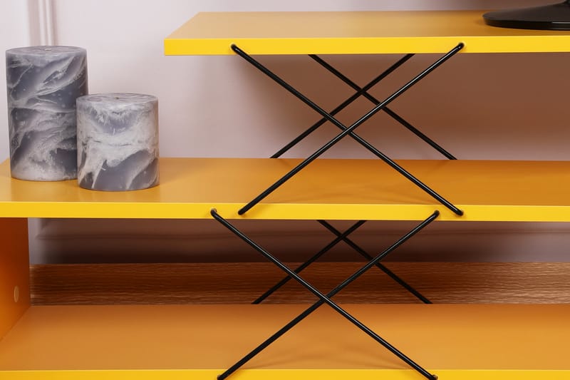 Riyana Tv-bänk 120 cm - Gul - Möbler - Tv möbel & mediamöbel - TV bänk & mediabänk