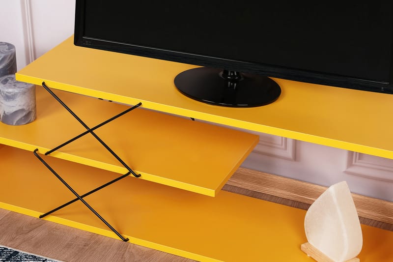 Riyana Tv-bänk 120 cm - Gul - Möbler - Tv möbel & mediamöbel - TV bänk & mediabänk