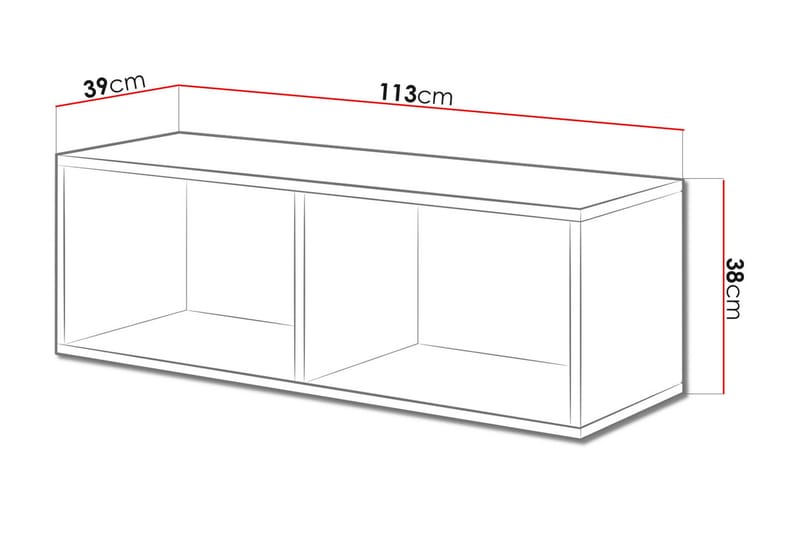 Roco TV-bänk 112,5x39x37,5 cm - Svart - Möbler - Tv möbel & mediamöbel - TV bänk & mediabänk
