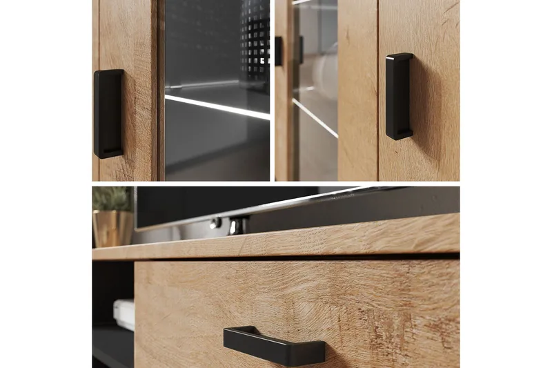 Ruskelsby TV-bänk 140 cm Black - Möbler - Tv möbel & mediamöbel - TV bänk & mediabänk