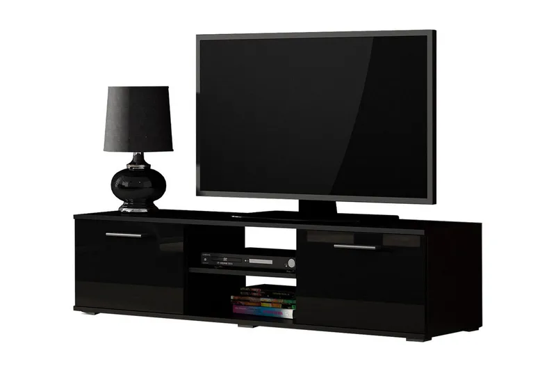 Ruskelsby TV-bänk 140 cm NO_BRAND Black - Möbler - Tv möbel & mediamöbel - TV bänk & mediabänk