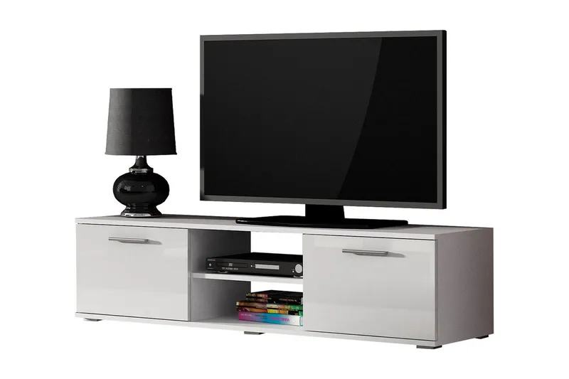 Ruskelsby TV-bänk 140 cm NO_BRAND White - Möbler - Tv möbel & mediamöbel - TV bänk & mediabänk