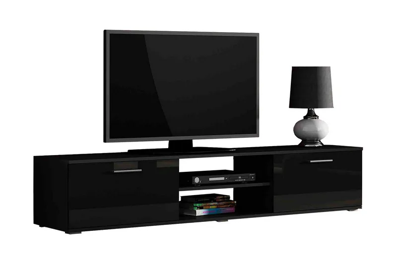 Ruskelsby TV-bänk 180 cm NO_BRAND Black - Möbler - Tv möbel & mediamöbel - TV bänk & mediabänk