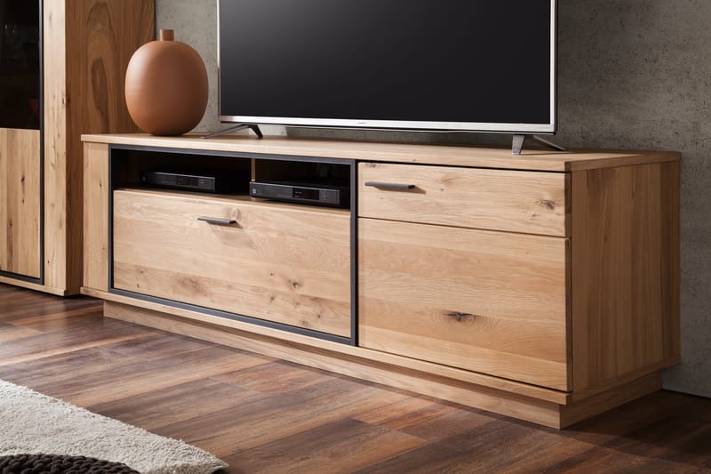 Rusley TV-Bänk 180 cm - Ek/Antracit - Möbler - Tv möbel & mediamöbel - TV bänk & mediabänk
