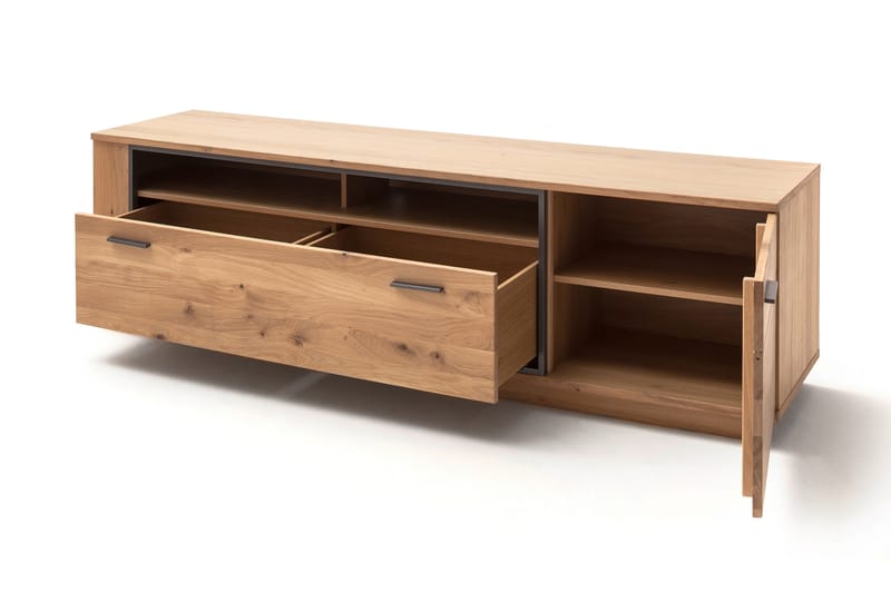 Rusley TV-Bänk 210 cm - Ek/Antracit - Möbler - Tv möbel & mediamöbel - TV bänk & mediabänk