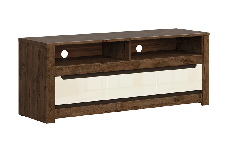 Ruso TV-bänk 149 cm, Trä/natur|Vit