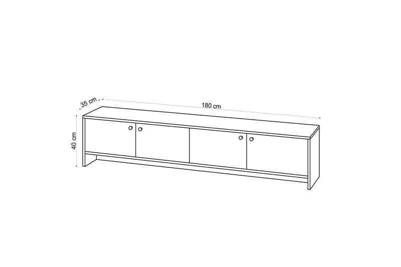 Saddaro Tv-bänk 180 cm - Natur - Möbler - Tv möbel & mediamöbel - TV bänk & mediabänk