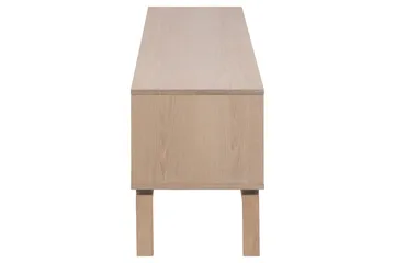 Sakie Golvstående Tv Bänk 160 cm med Förvaring i Ljust Trä - Ljusbeige - Möbler - Tv möbel & mediamöbel - TV bänk & mediabänk