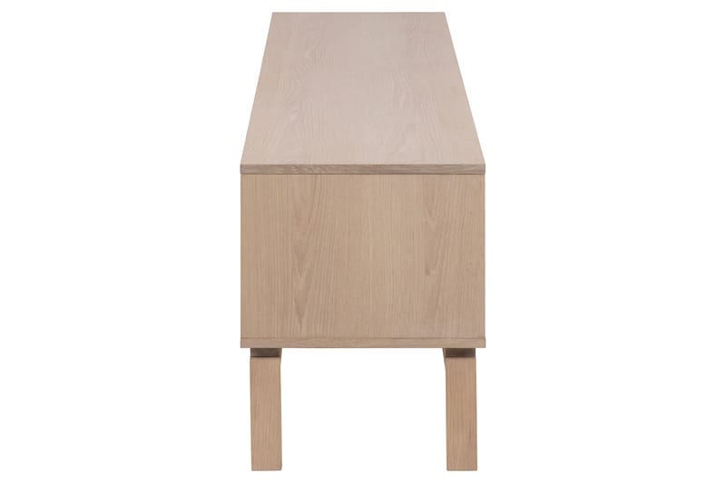 Sakie Golvstående Tv Bänk 160 cm med Förvaring i Ljust Trä - Ljusbeige - Möbler - Tv möbel & mediamöbel - TV bänk & mediabänk