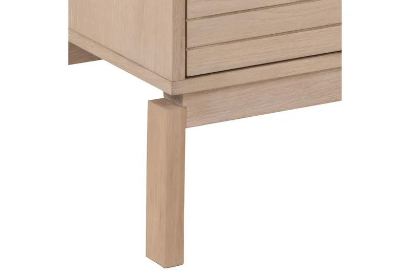 Sakie Golvstående Tv Bänk 160 cm med Förvaring i Ljust Trä - Ljusbeige - Möbler - Tv möbel & mediamöbel - TV bänk & mediabänk