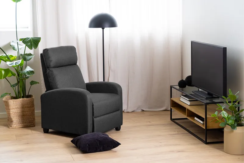 Sakila Golvstående Tv Bänk 120 cm med Förvaring i Metall med Trähylla - Svart - Möbler - Tv möbel & mediamöbel - TV bänk & mediabänk