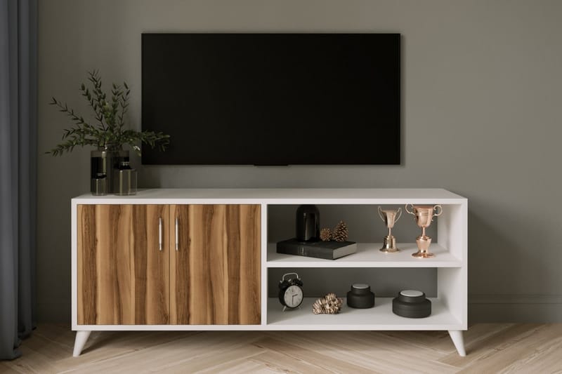 Sarisu Tv-bänk 150 cm - Natur/Vit - TV bänk & mediabänk