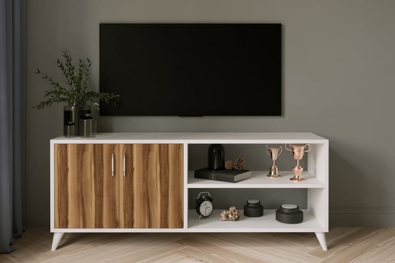 Sarisu Tv-bänk 150 cm - Natur/Vit - Möbler - Tv möbel & mediamöbel - TV bänk & mediabänk