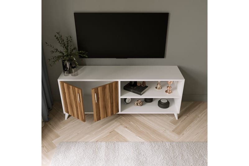Sarisu Tv-bänk 150 cm - Natur/Vit - TV bänk & mediabänk
