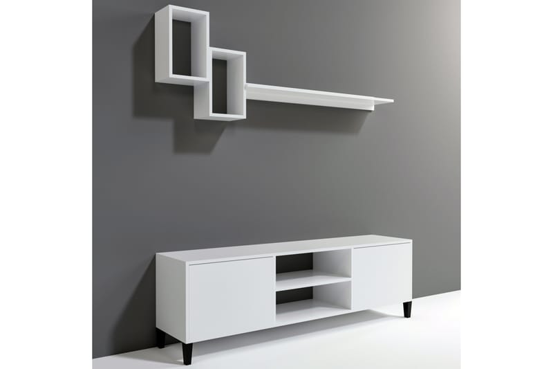 Sarisu Tv-bänk 180 cm - Vit - Möbler - Tv möbel & mediamöbel - TV bänk & mediabänk
