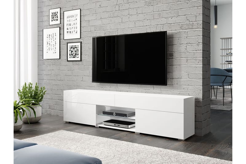 Sayuri Tv-bänk 34,5 cm - Vit högglans - Möbler - Tv möbel & mediamöbel - TV bänk & mediabänk