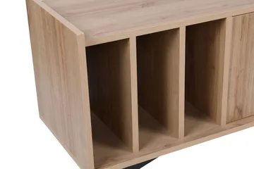 Schmida Golvstående TV-bänk 150 cm med Förvaring i Ljust Trä - Ljusbrun - Möbler - Tv möbel & mediamöbel - TV bänk & mediabänk