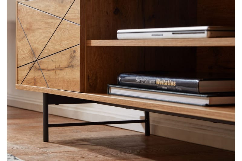 Seddik Tv-bänk 45x160 cm Rektangulär - Brun - Möbler - Tv möbel & mediamöbel - TV bänk & mediabänk