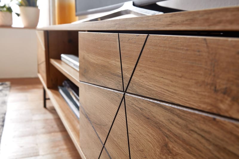 Seddik Tv-bänk 45x160 cm Rektangulär - Brun - Möbler - Tv möbel & mediamöbel - TV bänk & mediabänk