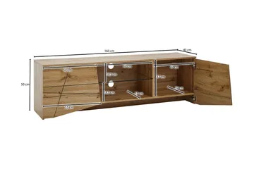 Seddik Tv-bänk 50x160 cm Rektangulär - Brun - Möbler - Tv möbel & mediamöbel - TV bänk & mediabänk