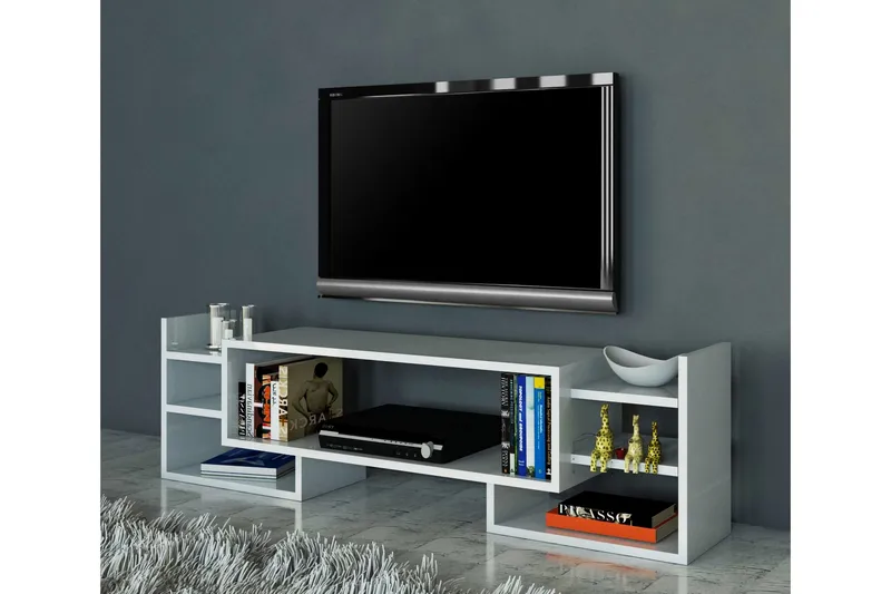 Semoure Tv-bänk 90 cm - Vit - Möbler - Tv möbel & mediamöbel - TV bänk & mediabänk