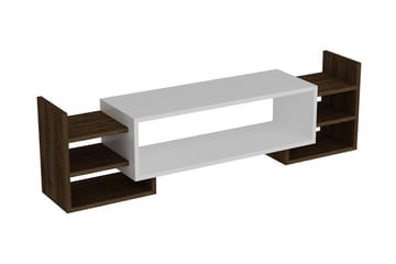 Semoure Tv-bänk 90 cm - Vit/Valnöt - Möbler - Tv möbel & mediamöbel - TV bänk & mediabänk